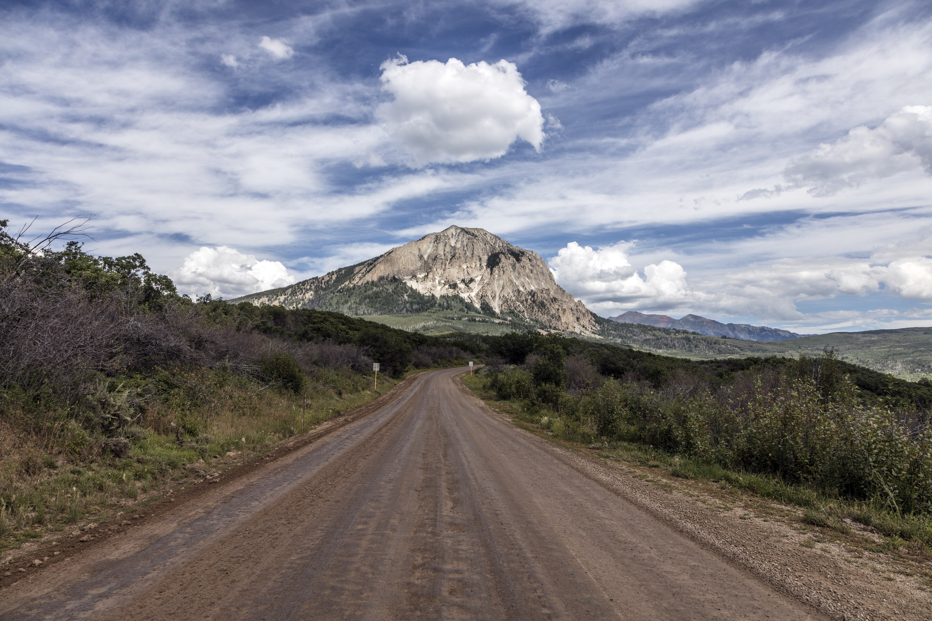 Gunnison County mountain road for shared shuttle transportation